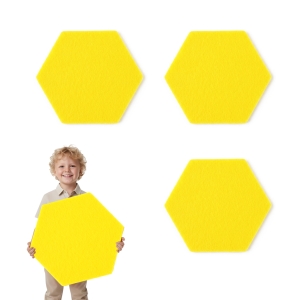 ZESTAW MAXI FRONTÓW PLASTER MIODU HEKSAGON FILCOWY ŻÓŁTY 40x36cm 3szt