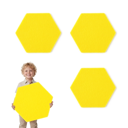 ZESTAW MAXI FRONTÓW PLASTER MIODU HEKSAGON FILCOWY ŻÓŁTY 40x36cm 3szt