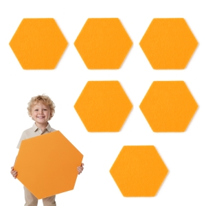 ZESTAW MAXI FRONTÓW PLASTER MIODU HEKSAGON FILCOWY POMARAŃCZ 40x36cm 6szt