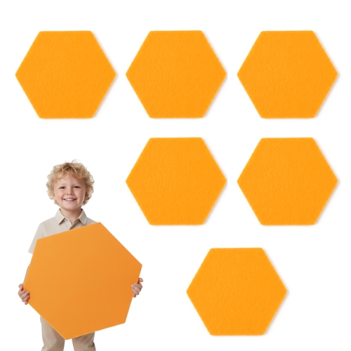 ZESTAW MAXI FRONTÓW PLASTER MIODU HEKSAGON FILCOWY POMARAŃCZ 40x36cm 6szt