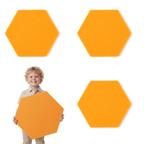 ZESTAW MAXI FRONTÓW PLASTER MIODU HEKSAGON FILCOWY POMARAŃCZ 40x36cm 3szt