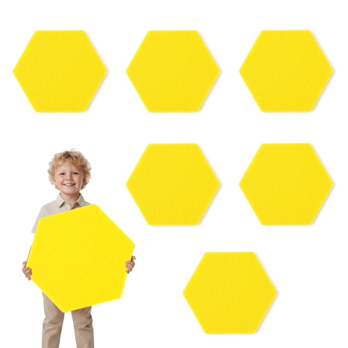 ZESTAW MAXI FRONTÓW PLASTER MIODU HEKSAGON FILCOWY ŻÓŁTY 40x36cm 6szt