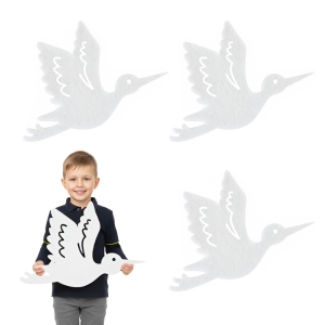 ZESTAW MAXI FRONTÓW BOCIAN FILCOWY BIAŁY 52x36cm 3szt