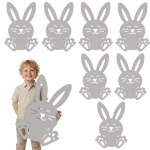 ZESTAW MAXI FRONTÓW KRÓLICZEK FILCOWY SZARY 52x35,5cm 6szt