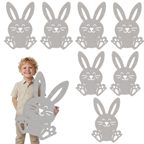 ZESTAW MAXI FRONTÓW KRÓLICZEK FILCOWY SZARY 52x35,5cm 6szt