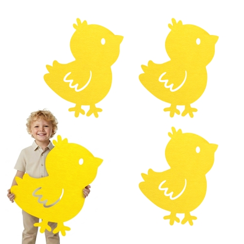 ZESTAW MAXI FRONTÓW KURCZACZEK FILCOWY ŻÓŁTY 48,5x35,5cm 3szt