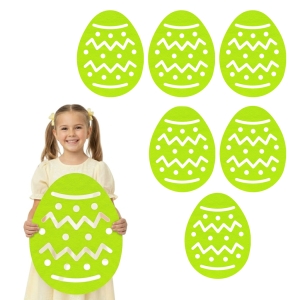 ZESTAW MAXI FRONTÓW PISANKA FILCOWY JASNOZIELONY 46,5x36cm 6szt