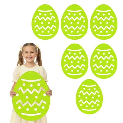 ZESTAW MAXI FRONTÓW PISANKA FILCOWY JASNOZIELONY 46,5x36cm 6szt