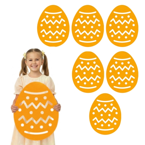 ZESTAW MAXI FRONTÓW PISANKA FILCOWY POMARAŃCZOWY 46,5x36cm 6szt