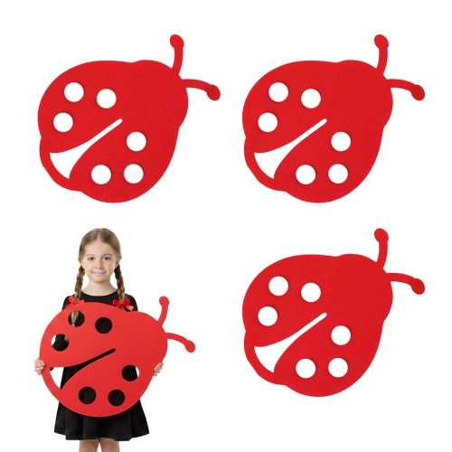 ZESTAW MAXI FRONTÓW BIEDRONKA FILCOWY CZERWONY 46x36cm 3szt