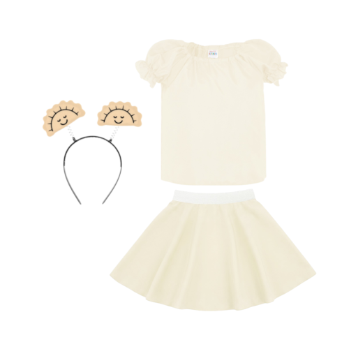ZESTAW PIEROŻEK BEŻOWY 134-140 3el