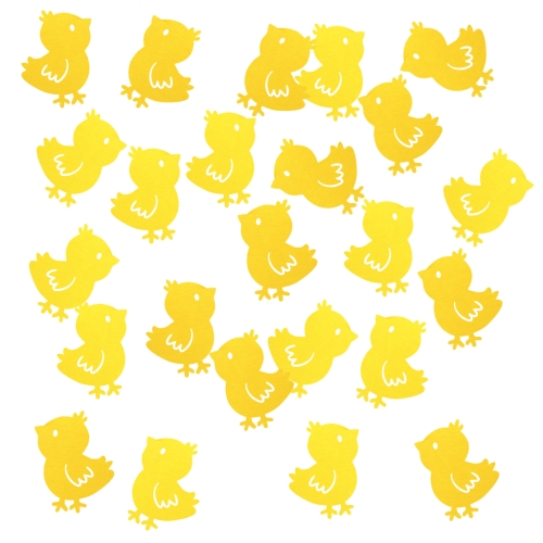 ZESTAW FRONTÓW KURCZACZKI FILCOWY ŻÓŁTY 6cm 24szt