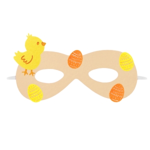 MASKA KURCZACZEK PISANKI FILCOWA BEŻOWA