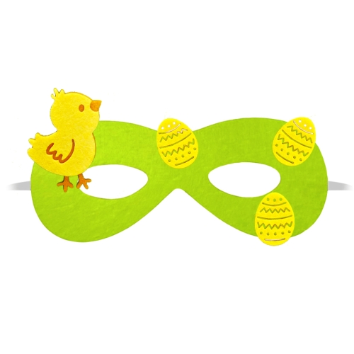 MASKA KURCZACZEK PISANKI FILCOWA JASNOZIELONA