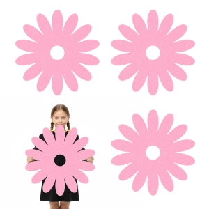 ZESTAW MAXI FRONTÓW KWIATEK FILCOWY RÓŻOWY 36x36cm 3szt