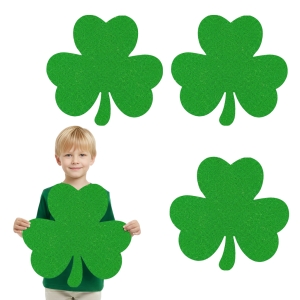 ZESTAW MAXI FRONTÓW KONICZYNKA TRÓJLISTNA FILCOWY ZIELONY 37x36cm 3szt