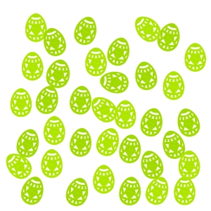 ZESTAW FRONTÓW PISANKI FILCOWY JASNOZIELONY 6cm 36szt