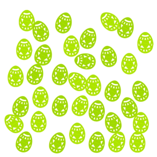 ZESTAW FRONTÓW PISANKI FILCOWY JASNOZIELONY 6cm 36szt