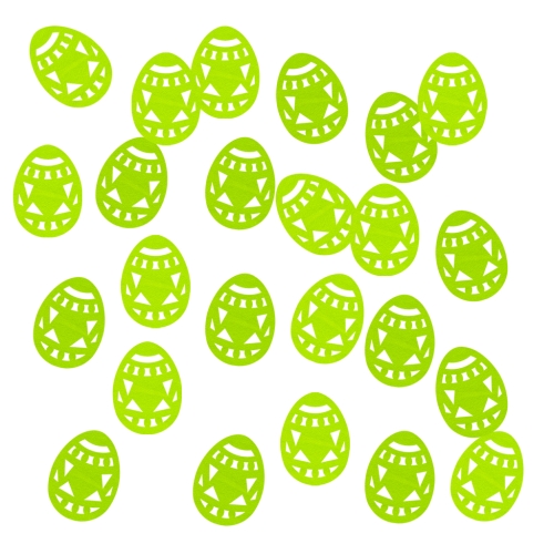 ZESTAW FRONTÓW PISANKI FILCOWY JASNOZIELONY 6cm 24szt