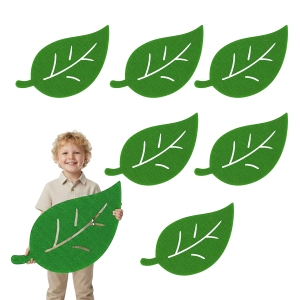 ZESTAW MAXI FRONTÓW LIŚĆ BUKU FILCOWY CIEMNOZIELONY 55x30cm 6szt