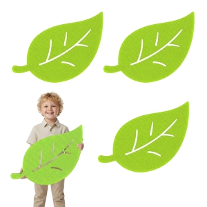 ZESTAW MAXI FRONTÓW LIŚĆ BUKU FILCOWY JASNOZIELONY 55x30cm 3szt