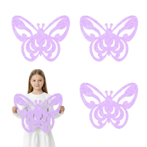 ZESTAW MAXI FRONTÓW MOTYLEK FILCOWY FIOLETOWY 45x36cm 3szt