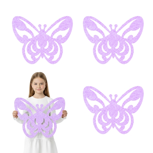 ZESTAW MAXI FRONTÓW MOTYLEK FILCOWY FIOLETOWY 45x36cm 3szt