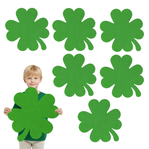 ZESTAW MAXI FRONTÓW KONICZYNKA CZTEROLISTNA FILCOWY ZIELONY 37x36cm 6szt