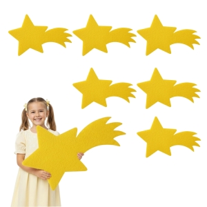 ZESTAW MAXI FRONTÓW GWIAZDA BETLEJEMSKA FILCOWY ŻÓŁTY 57x35cm 6szt