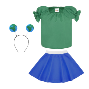 ZESTAW ZIEMIA NIEBIESKO-ZIELONY 116-128 3el