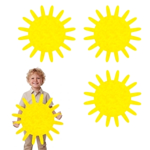 ZESTAW MAXI FRONTÓW SŁOŃCE FILCOWY ŻÓŁTY 36x36cm 3szt