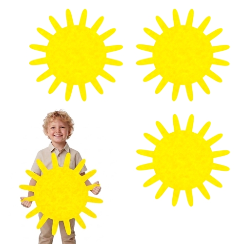 ZESTAW MAXI FRONTÓW SŁOŃCE FILCOWY ŻÓŁTY 36x36cm 3szt