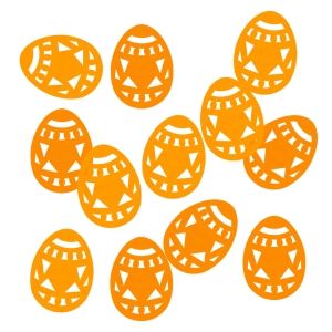 ZESTAW FRONTÓW PISANKI FILCOWY POMARAŃCZOWY 6cm 12szt