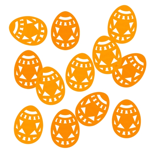 ZESTAW FRONTÓW PISANKI FILCOWY POMARAŃCZOWY 6cm 12szt