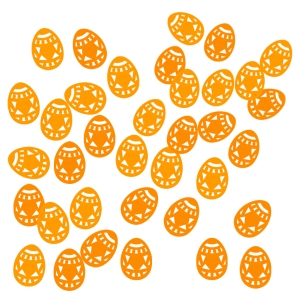 ZESTAW FRONTÓW PISANKI FILCOWY POMARAŃCZOWY 6cm 36szt