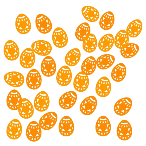 ZESTAW FRONTÓW PISANKI FILCOWY POMARAŃCZOWY 6cm 36szt
