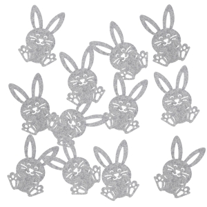 ZESTAW FRONTÓW KRÓLICZKI FILCOWY SZARY 7,5cm 12szt