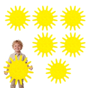 ZESTAW MAXI FRONTÓW SŁOŃCE FILCOWY ŻÓŁTY 36x36cm 6szt