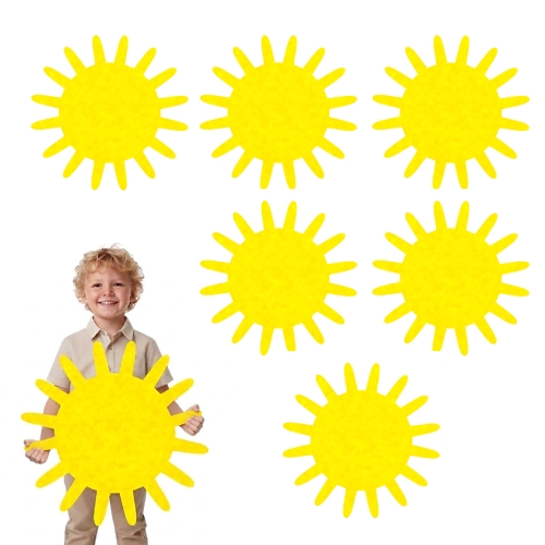 ZESTAW MAXI FRONTÓW SŁOŃCE FILCOWY ŻÓŁTY 36x36cm 6szt