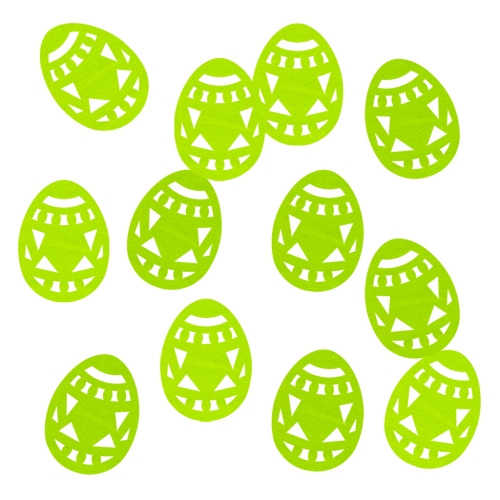 ZESTAW FRONTÓW PISANKI FILCOWY JASNOZIELONY 6cm 12szt