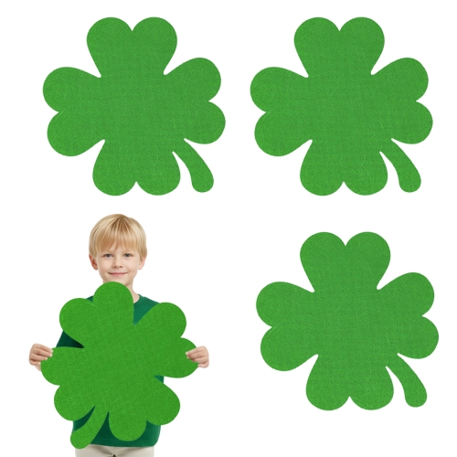 ZESTAW MAXI FRONTÓW KONICZYNKA CZTEROLISTNA FILCOWY ZIELONY 37x36cm 3szt