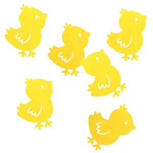 ZESTAW FRONTÓW KURCZACZKI FILCOWY ŻÓŁTY 6cm 6szt