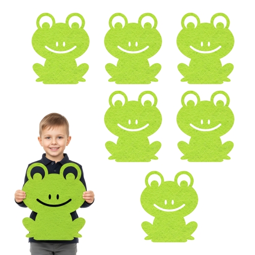 ZESTAW MAXI FRONTÓW ŻABKA FILCOWY ZIELONY 43x36cm 6szt