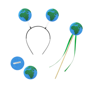 ZESTAW PLANETA ZIEMIA NIEBIESKO-ZIELONY 3el