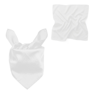 CHUSTA PONGEE BIAŁA 48x48cm