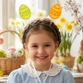 OPASKA PISANKI FILCOWA ZIELONO-POMARAŃCZOWA