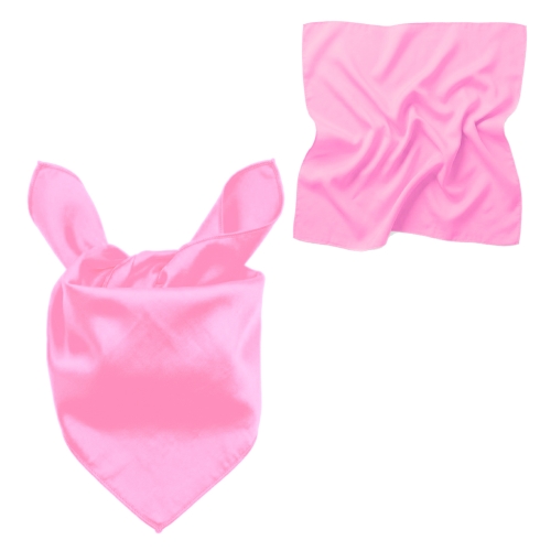 CHUSTA PONGEE RÓŻOWA 48x48cm