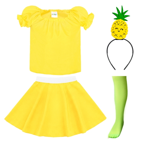 ZESTAW ANANAS ŻÓŁTY 116-128 5el