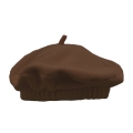 ZESTAW BERET BRĄZOWY 134-140 3el