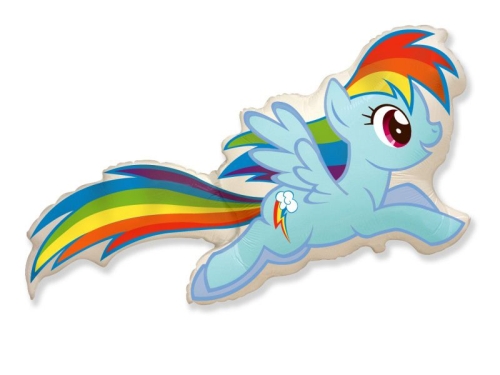 BALON RAINBOW DASH MY LITTLE PONY BŁĘKIT 24'' 61cm